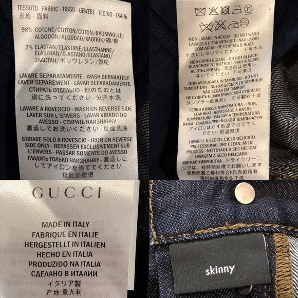 Gucci Mens Dark Blue Jeans Made In Italy - Picture 8 of 8